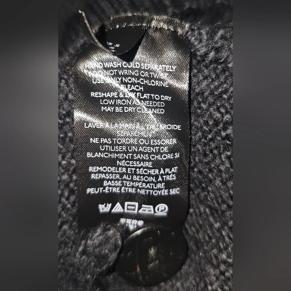 Pilcro Anthropologie Womens Black Shawl Cable-knit Button Cardigan Size Small - Picture 14 of 16